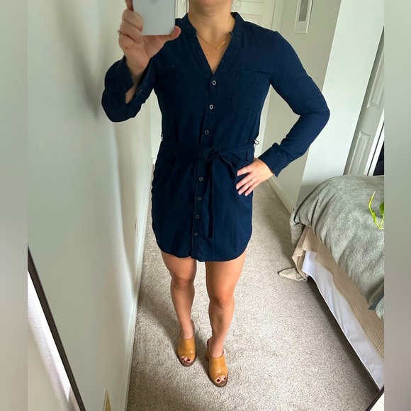 Banana Republic navy shirt dress/tunic - Picture 2 of 6
